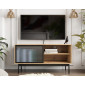 Lamia - meuble TV - bois et noir - 117 cm|Meuble TV|BestMobilier