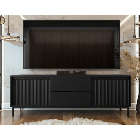 Girona - meuble tv - noir - 174 cm|Meuble TV|BestMobilier