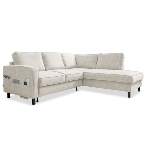 Molly - Canapé d'angle droit 5 places convertible en tissu|Canape|BestMobilier