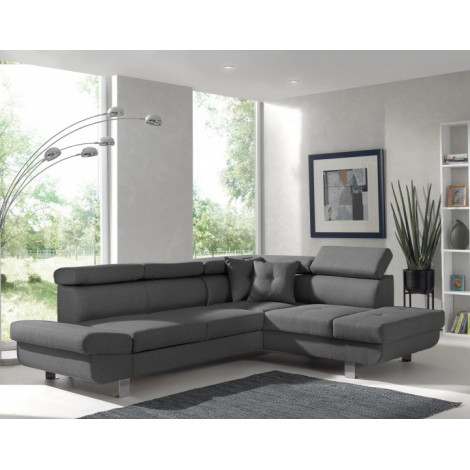 Lisbona - Canapé d'angle droit convertible - 5 places - avec têtières|Canape|BestMobilier
