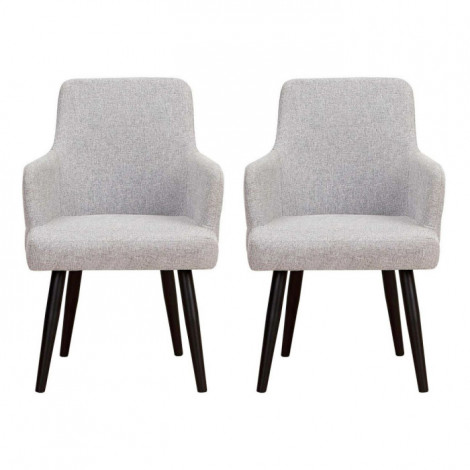 Lot de 2 Fauteuils Design "Gitega" 84cm Gris Clair|Fauteuil / Chauffeuse|Paris Prix