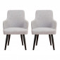 Lot de 2 Fauteuils Design "Gitega" 84cm Gris Clair|Fauteuil / Chauffeuse|Paris Prix