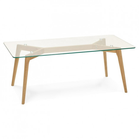 Table Basse Design "Kastra" 120cm Transparent|Table Basse|Paris Prix