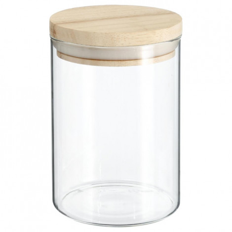 Bocal en Verre "Pops" 600ml Transparent & Naturel|Boites de Rangement|Paris Prix
