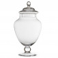 Bonbonnière sur Pied en Verre "Elma" 30cm Transparent|Boites de Rangement|Paris Prix