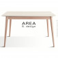 Table repas AERA, piétement en bois massif de hêtre, plateau rectangulaire MDF finition peinture couleur.|Table|100chaises Table repas AERA, piétement en bois massif de hêtre, plateau rectangulaire MDF finition peinture couleur.|Table|100chaises