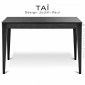 Table repas CHR rectangulaire TAÏ, structure et plateau, 4 pieds coniques en bois de hêtre massif, vernis ou peint.|Table|100chaises