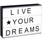 Boîte LED luimineuse à message - Blanc/noir - L 30 x H 22 cm|Lampes à poser|AC Deco