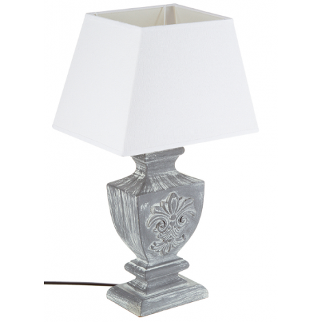 Lampe - Bois patine - Gris - 50 cm|Lampes à poser|AC Deco