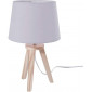 Lampe 3 pieds - 18,5 x 31 x 18,5 cm - Bois - Gris|Lampes à poser|AC Deco