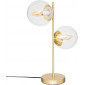 Lampe à 2 globes à poser en métal et verre "Le collectionneur" - Doré - H 50 x L 35 x P 48 cm|Lampes à poser|AC Deco