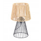 Lampe à poser "Moma" en corde et métal - Beige/Noir - D 18 x H 36 cm|Lampes à poser|AC Deco