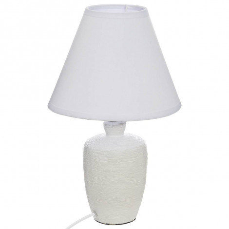 Lampe à poser en céramique "Balvy" - Blanc - D 20 x H 32 cm|Lampes à poser|AC Deco