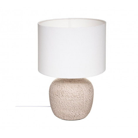 Lampe à poser en céramique "Davia" - Blanc - D 27 x H 19,5 cm|Lampes à poser|AC Deco