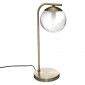 Lampe abat jour boule en verre strié et métal à poser "Night" - Doré - H 47 x L 20,4 x P 16 cm|Lampes à poser|AC Deco