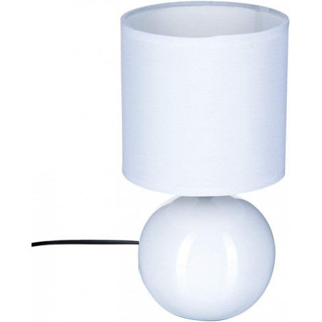 Lampe boule en céramique à poser "Timeo" - Blanc - H 25 x D 13 cm|Lampes à poser|AC Deco