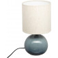 Lampe boule en céramique émaillée à poser "Gaia" - Beige et Gris - H 28 x D 15 cm|Lampes à poser|AC Deco