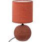 Lampe boule en céramique Timeo - Orange - D 13 x H 24,7 cm|Lampes à poser|AC Deco