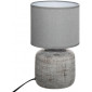 Lampe cylindrique en céramique à poser "Salta" - Gris - H 26,5 x D 15 cm|Lampes à poser|AC Deco