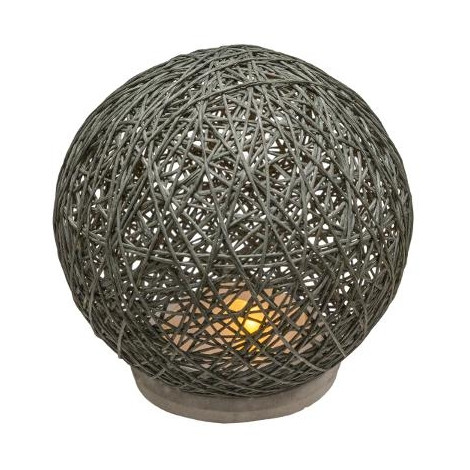 Lampe design en forme de boule - D 18,5 cm - Gris|Lampes à poser|AC Deco