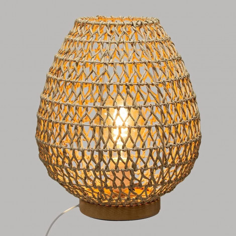 Lampe en papier - Etel - H 35,5 cm - Beige|Lampes à poser|AC Deco