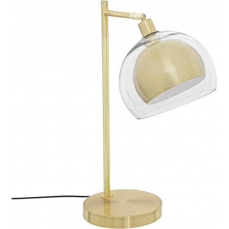 Lampe globe à poser en métal et verre "Rivi" - Doré - H 48 x L 26,5 x P 20 cm|Lampes à poser|AC Deco