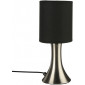 Lampe tactile à poser en métal "Toga" - Noir et chrome - H 28 x D 11,5 cm|Lampes à poser|AC Deco