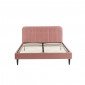 Lit double ANDRE velours rose 160x200 sommier inclus|Lit Adulte|Baita Home