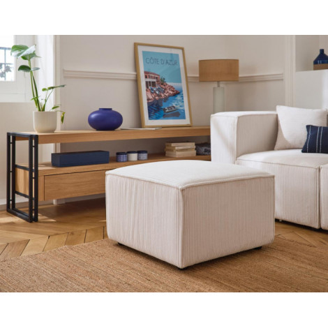 Arty - pouf d'appoint - en velours côtelé|Banquettes / Bancs / Poufs|BestMobilier