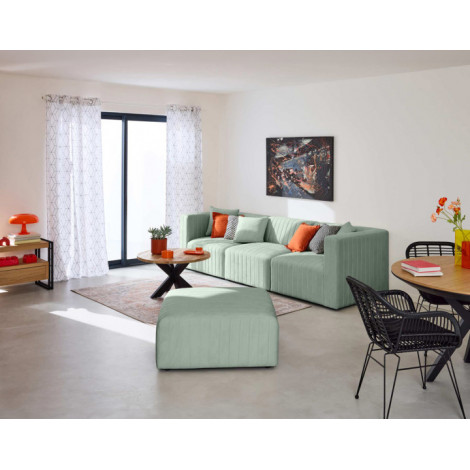 Nova - pouf modulable - en velours|Banquettes / Bancs / Poufs|BestMobilier