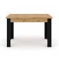 Donnely - table à manger extensible - bois et noir - 4 à 8 personnes|Table|BestMobilier
