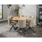 Makana - table à manger - bois massif d'acacia et métal - 6 personnes|Table|BestMobilier