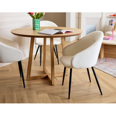 Gaia - lot de 2 chaises - en tissu bouclette|Chaise|BestMobilier