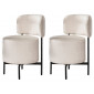 Tissia - lot de 2 chaises pivotantes - en tissu bouclette|Chaise|BestMobilier