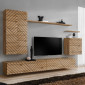 Ensemble Meuble TV "Switch Lamel II" 270cm Naturel|Meuble TV|Paris Prix