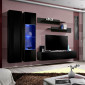Meuble TV Mural Design "Fly V" 260cm Noir|Meuble TV|Paris Prix