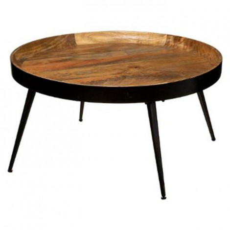 Table Basse Ronde Design "Siwan" 70cm Naturel|Table Basse|Paris Prix