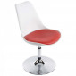 Chaise Design "Cosmo" 85cm Blanc & Rouge|Chaise|Paris Prix