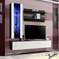 Meuble TV Mural Design "Fly II" 170cm Blanc & Noir|Meuble TV|Paris Prix