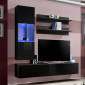 Meuble TV Mural Design "Fly III" 170cm Noir|Meuble TV|Paris Prix