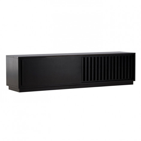 Meuble TV Design Nervuré "Lugo" 180cm Noir|Meuble TV|Paris Prix