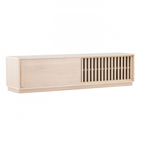 Meuble TV Design Nervuré "Lugo" 180cm Naturel|Meuble TV|Paris Prix