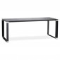 Bureau Design en Verre Trempé "Hovik" 200cm Noir|Bureau|Paris Prix