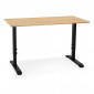 Bureau Hauteur Réglable "Mathew" 140cm Noir & Naturel|Bureau|Paris Prix