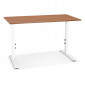 Bureau Hauteur Réglable "Mathew" 140cm Blanc & Noyer|Bureau|Paris Prix