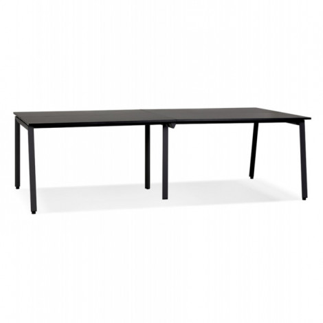 Double Bureau Design "Rosendo" 280cm Noir|Bureau|Paris Prix