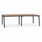 Double Bureau Design "Rosendo" 280cm Noir & Noyer|Bureau|Paris Prix