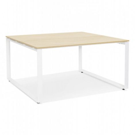 Bureau Bench Design "Dane" 140cm Blanc & Naturel|Bureau|Paris Prix