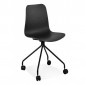Chaise de Bureau Design à Roulettes "Annie" 80cm Noir|Chaises et Fauteuils|Paris Prix