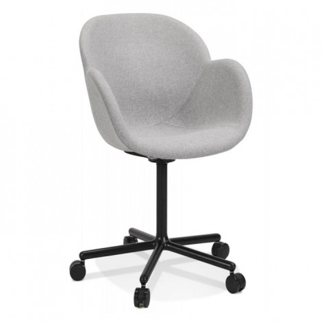 Chaise de Bureau en Tissu "Leah" 85cm Gris Clair|Chaises et Fauteuils|Paris Prix